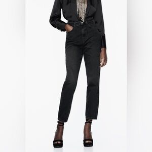 ZARA MOM FIT JEANS WITH A HIGH WAIST